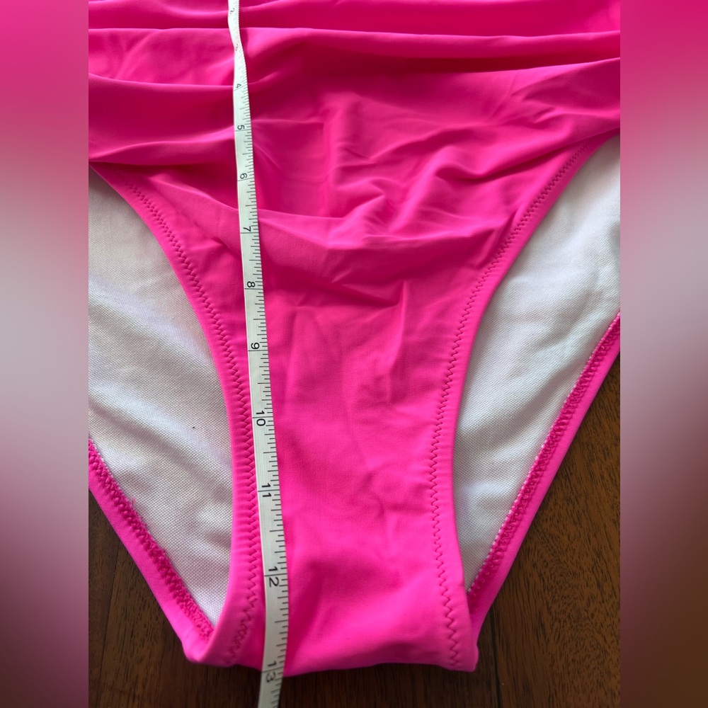 NWOT Tempt Me Hot Pink High Waist Bikini, Size XL - Picture 10 of 12